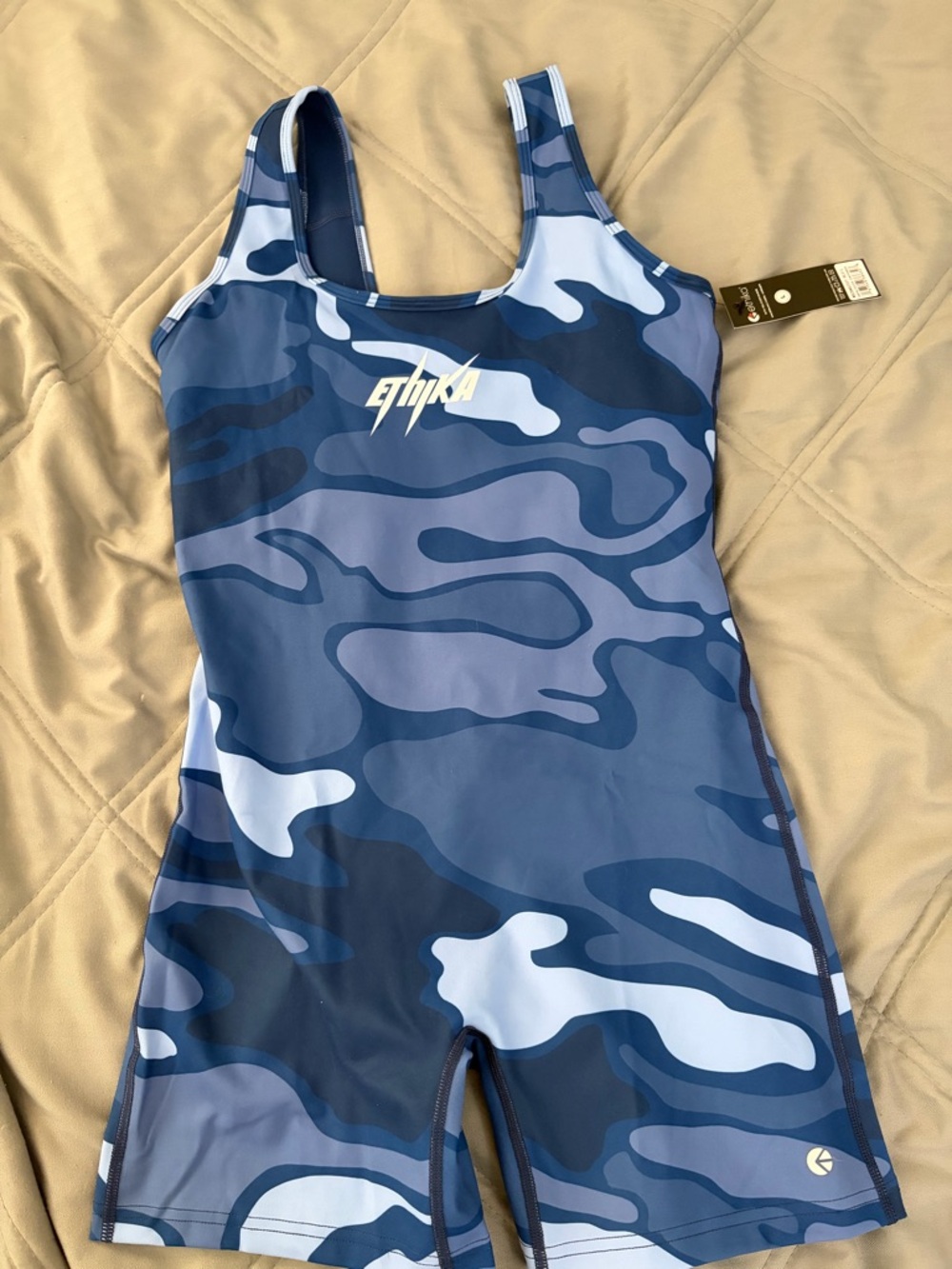 ethika Blue Camouflage sports romper